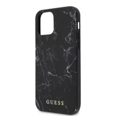   Guess Apple iPhone 12 / 12 Pro 2020 (6.1) Marble hátlapvédő tok fekete (GUHCP12MPCUMABK)
