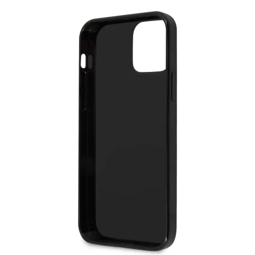 Guess Apple iPhone 12 / 12 Pro 2020 (6.1) Marble hátlapvédő tok fekete (GUHCP12MPCUMABK)