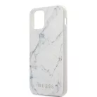 Guess Apple iPhone 12 / 12 Pro 2020 (6.1) Marble hátlapvédő tok fehér (GUHCP12MPCUMAWH)