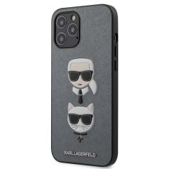   Karl Lagerfeld & Choupette Apple iPhone 12 Pro Max 2020 (6.7) hátlapvédő tok ezüst (KLHCP12LSAKICKCSL)