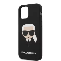   Karl Lagerfeld Apple iPhone 12 / 12 Pro 2020 (6.1) hátlapvédő tok fekete (KLHCP12MSLKHBK)