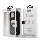 Karl Lagerfeld Apple iPhone 12 / 12 Pro 2020 (6.1) hátlapvédő tok fekete (KLHCP12MSLKHBK)