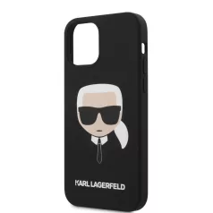   Karl Lagerfeld Apple iPhone 12 Pro Max 2020 (6.7) hátlapvédő tok fekete (KLHCP12LSLKHBK)