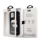 Karl Lagerfeld Apple iPhone 12 Pro Max 2020 (6.7) hátlapvédő tok fekete (KLHCP12LSLKHBK)