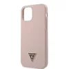 Guess Apple iPhone 12 / 12 Pro 2020 (6.1) Metal Triangle hátlapvédő tok Light Pink (GUHCP12MLSTMLP)