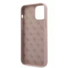 Guess Apple iPhone 12 Pro Max 2020 (6.7) Metal Triangle hátlapvédő tok Light Pink (GUHCP12LLSTMLP)