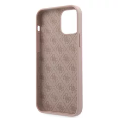   Guess Apple iPhone 12 Pro Max 2020 (6.7) Metal Triangle hátlapvédő tok Light Pink (GUHCP12LLSTMLP)