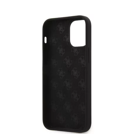 Guess Apple iPhone 12 Mini 2020 (5.4) Metal Triangle hátlapvédő tok fekete (GUHCP12SLSTMBK)