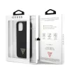 Guess Apple iPhone 12 Mini 2020 (5.4) Metal Triangle hátlapvédő tok fekete (GUHCP12SLSTMBK)