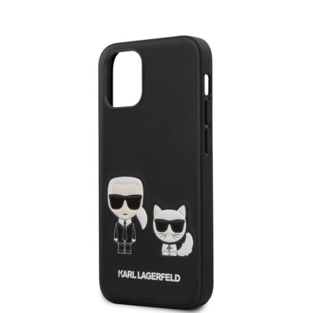 Karl Lagerfeld and Choupette Apple iPhone 12 Mini 2020 (5.4) hátlapvédő tok fekete (KLHCP12SPCUSKCBK)