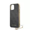 Guess Apple iPhone 12 Mini 2020 (5.4) 4G Charms hátlapvédő tok szürke (GUHCP12SGF4GGR)