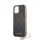 Guess Apple iPhone 12 Mini 2020 (5.4) 4G Charms hátlapvédő tok szürke (GUHCP12SGF4GGR)