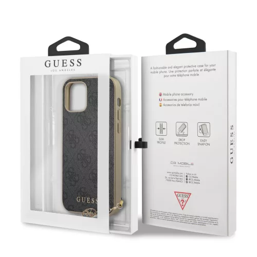 Guess Apple iPhone 12 Pro Max 2020 (6.7) Charms Hard Case hátlapvédő tok szürke (GUHCP12LGF4GGR)
