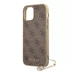   Guess Apple iPhone 12 / 12 Pro 2020 (6.1) Charms Hard Case hátlapvédő tok barna (GUHCP12MGF4GBR)