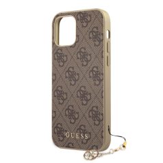   Guess Apple iPhone 12 Pro Max 2020 (6.7) 4G Charms Case hátlapvédő tok barna (GUHCP12LGF4GBR)