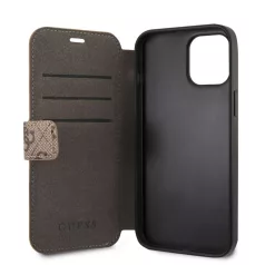   Guess Apple iPhone 12 Pro Max 2020 (6.7) oldalra nyíló könyv tok barna (GUFLBKSP12L4GB)