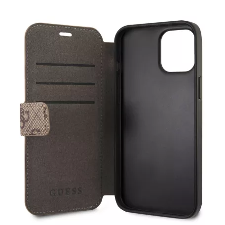 Guess Apple iPhone 12 Pro Max 2020 (6.7) oldalra nyíló könyv tok barna (GUFLBKSP12L4GB)