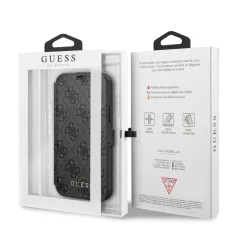   Guess Apple iPhone 12 Mini 2020 (5.4) oldalra nyíló könyv tok szürke (GUFLBKSP12S4GG)