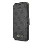 Guess Apple iPhone 12 Pro Max 2020 (6.7) oldalra nyíló könyv tok fekete (GUFLBKSP12L4GG)