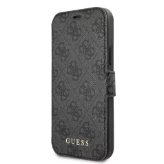   Guess Apple iPhone 12 Pro Max 2020 (6.7) oldalra nyíló könyv tok fekete (GUFLBKSP12L4GG)