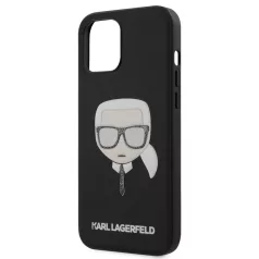   Karl Lagerfeld Apple iPhone 12 Pro Max 2020 (6.7) Glitter Head hátlapvédő tok fekete (KLHCP12LGLBK)