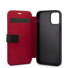   Karl Lagerfeld and Choupette Apple iPhone 12 Mini 2020 (5.4) oldalra nyíló könyv tok fekete (KLFLBKSP12SFKICKC)