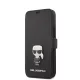 Karl Lagerfeld Apple iPhone 12 Pro Max 2020 (6.7) oldalra nyíló könyv tok fekete (KLFLBKSP12LFKICKC)
