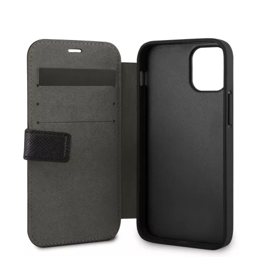 Karl Lagerfeld Apple iPhone 12 Pro Max 2020 (6.7) oldalra nyíló könyv tok fekete (KLFLBKSP12LFKICKC)