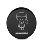 Karl Lagerfeld Apple AirPods 1/2 szilikon tok fekete külső akkumulátorral (KLBPPBOA2K)