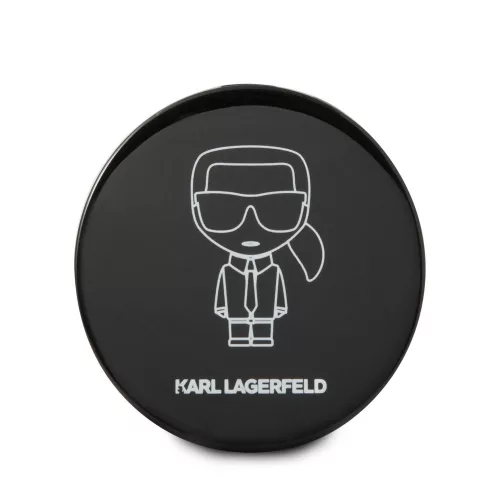 Karl Lagerfeld Apple AirPods 1/2 szilikon tok fekete külső akkumulátorral (KLBPPBOA2K)