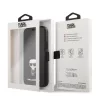 Karl Lagerfeld Apple iPhone 12 Pro Max 2020 (6.7) Saffiano Iconic oldalra nyíló könyv tok fekete (KLFLBKP12LIKMSBK)