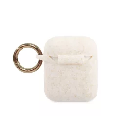 Guess Apple AirPods 1 / 2 szilikon tok fehér (GUACCSILGLWH)
