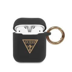 Guess Apple AirPods 1 / 2 szilikon tok fekete (GUACA2LSTLBK)