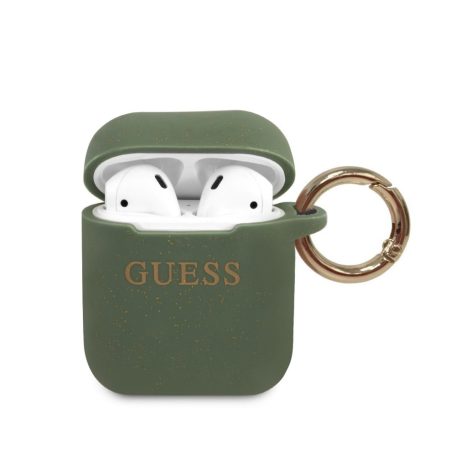 Guess Apple AirPods 1 / 2 szilikon tok khaki (GUACCSILGLKA)