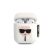 Karl Lagerfeld Apple AirPods 1/2 szilikon tok fehér (KLACCSILKHWH)
