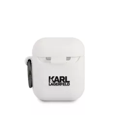   Karl Lagerfeld Choupette Apple AirPods 1/2 szilikon tok fehér (KLACA2SILCHWH)