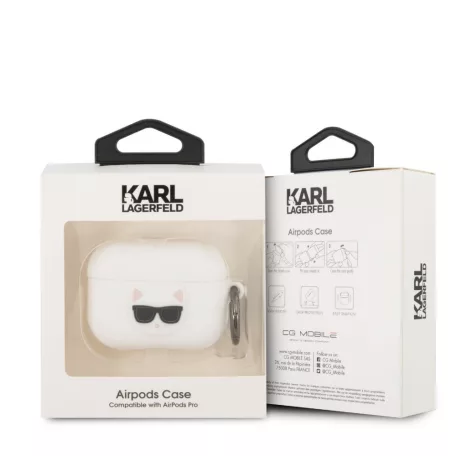 Karl Lagerfeld Apple Airpods Pro szilikon tok fehér (KLACAPSILCHWH)