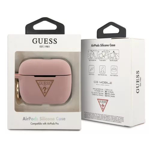 Guess Apple AirPods Pro szilikon tok pink (GUACAPLSTLPI)