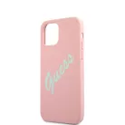 Guess Apple iPhone 12 Mini 2020 (5.4) Silicone Vintage Green Script hátlapvédő tok pink (GUHCP12SLSVSPG)