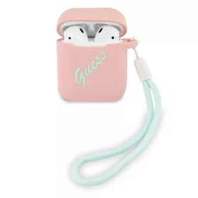 Guess Apple AirPods 1 / 2 szilikon tok pink (GUACA2LSVSPG)