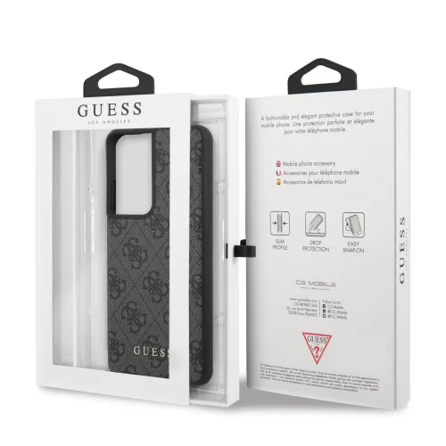 Guess Samsung G998 Galaxy S21 Ultra (2021) hátlapvédő tok szürke (GUHCS21LG4GFGR)