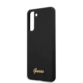   Guess Samsung G990 Galaxy S21 (2021) Metal Logo hátlapvédő tok fekete (GUHCS21SLSLMGBK)