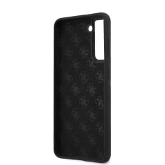   Guess Samsung G995 Galaxy S21 Plus (2021) Metal Logo hátlapvédő tok fekete (GUHCS21MLSLMGBK)