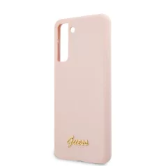   Guess Samsung G990 Galaxy S21 (2021) Metal Logo hátlapvédő tok pink (GUHCS21SLSLMGLP)