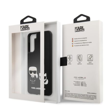 Karl Lagerfeld and Choupette Samsung G990 Galaxy S21 (2021) hátlapvédő tok fekete (KLHCS21SPCUSKCBK)