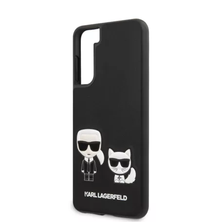 Karl Lagerfeld and Choupette Samsung G995 Galaxy S21 Plus (2021) hátlapvédő tok fekete (KLHCS21MPCUSKCBK)