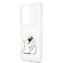   Karl Lagerfeld and Choupette Samsung G998 Galaxy S21 Ultra (2021) hátlapvédő tok átlátszó (KLHCS21LCFNRC)