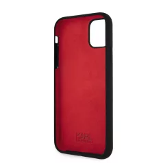   Karl Lagerfeld Apple iPhone 11 (6.1) 2019 Stack White Logo hátlapvédő tok fekete (KLHCN61SLKLRBK)