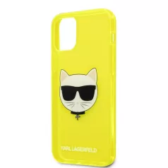   Karl Lagerfeld TPU Choupette Apple iPhone 12 / 12 Pro 2020 (6.1) hátlapvédő tok Fluo Yellow (KLHCP12MCHTRY)