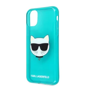   Karl Lagerfeld TPU Choupette Apple iPhone 11 (6.1) 2019 hátlapvédő tok Fluo Blue (KLHCN61CHTRB)